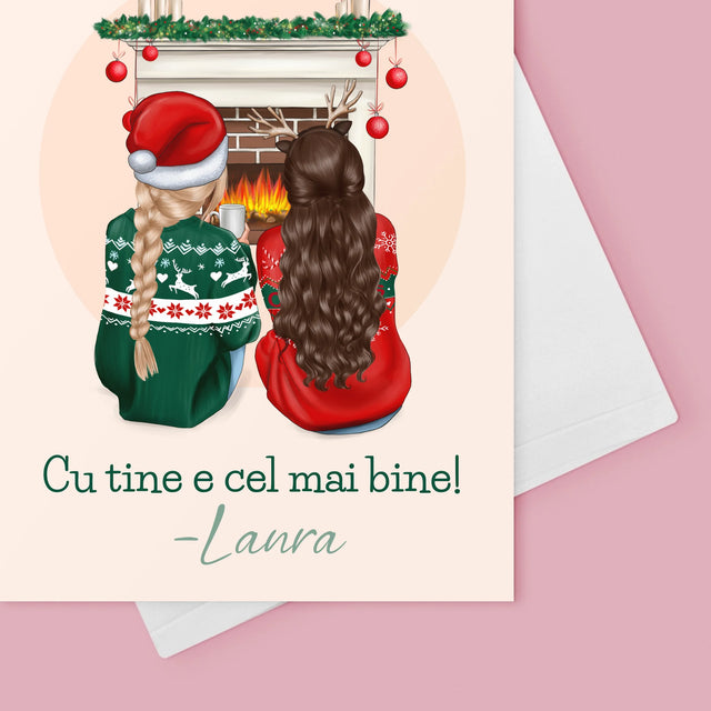 Creator De Personaj: Cele Mai Bune Prietene De Sărbători - Card Cu Felicitări