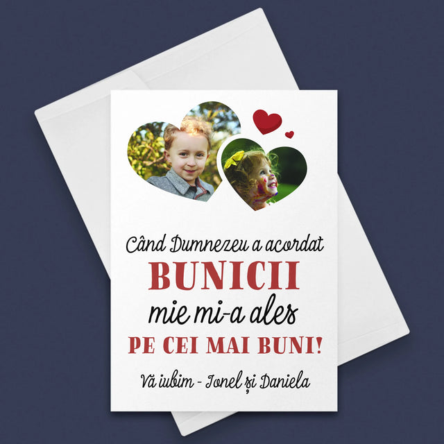 Colaj De Fotografii: Când Dumnezeu A Acordat Bunicii - Card Cu Felicitări