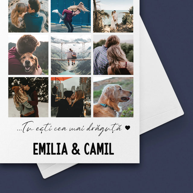 Colaj De Fotografii: Din Totă Lumea Pe Pământ - Card Cu Felicitări
