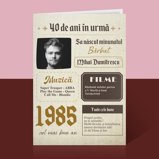 Copertă Derevistă: 40 De Ani În Urmă - Card Cu Felicitări