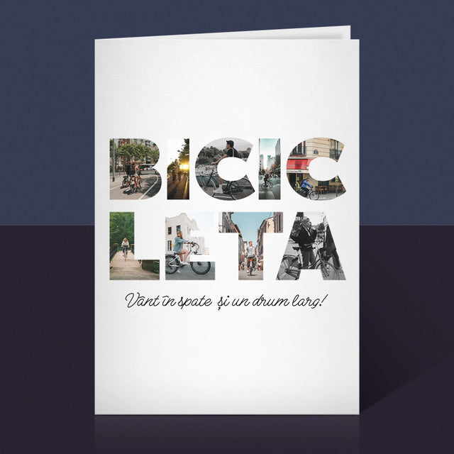 Cuvânt Din Fotografii: Bicikleta - Card Cu Felicitări