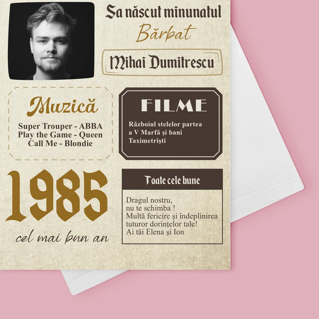 Copertă Derevistă: 40 De Ani În Urmă - Card Cu Felicitări