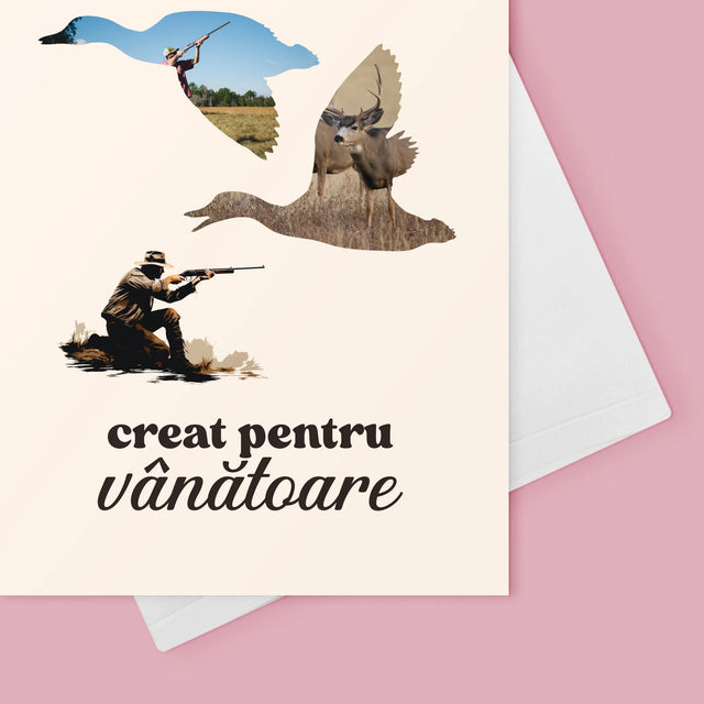 Formă Din Fotografii: Creat Pentru Vânătoare - Card Cu Felicitări