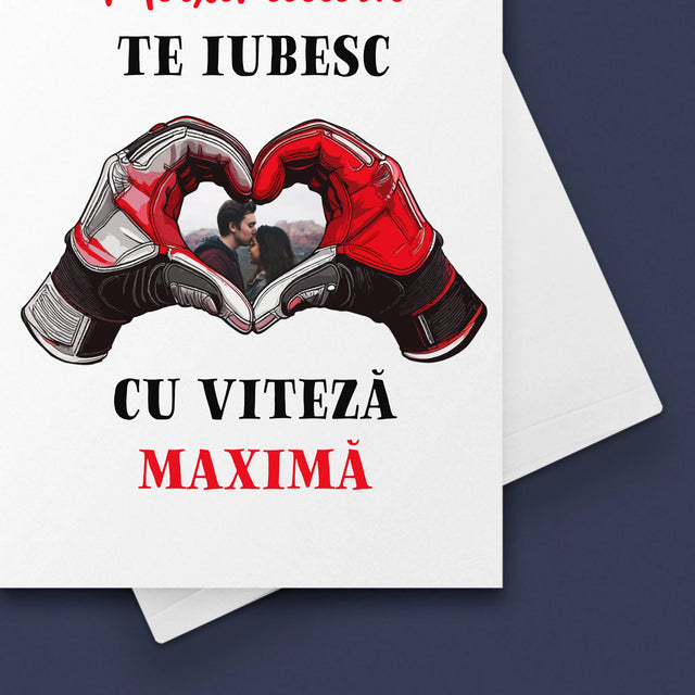 Fotografie Si Semnătură: Te Iubesc Cu Viteză Maximă - Card Cu Felicitări