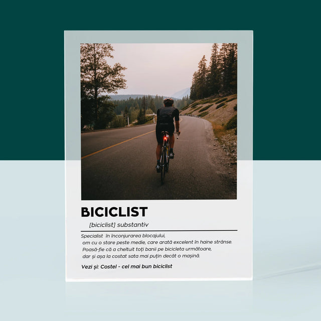 Fotografie Si Semnătură: Ciclist Definiție - Bloc Acrilic