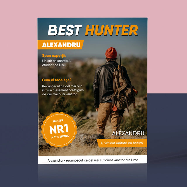 Copertă Derevistă: Best Hunter - Bloc Acrilic