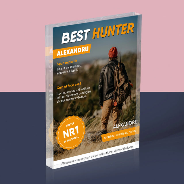 Copertă Derevistă: Best Hunter - Bloc Acrilic