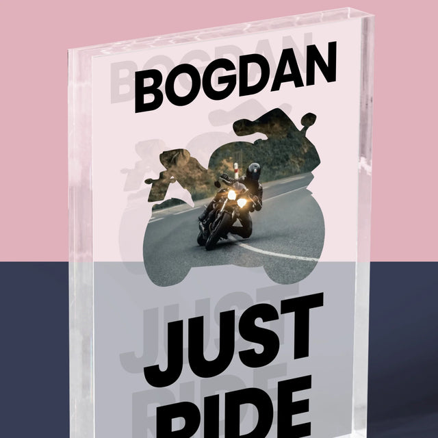 Formă Din Fotografii: Just Ride - Bloc Acrilic