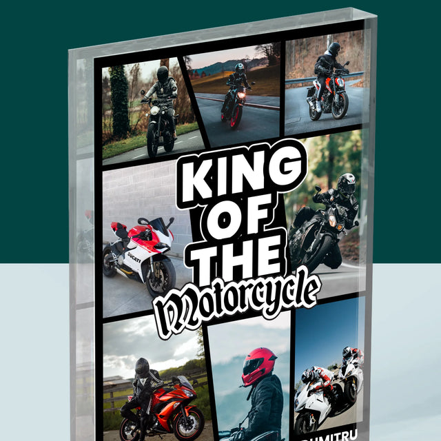 Colaj De Fotografii: King Of The Motorcycle - Bloc Acrilic