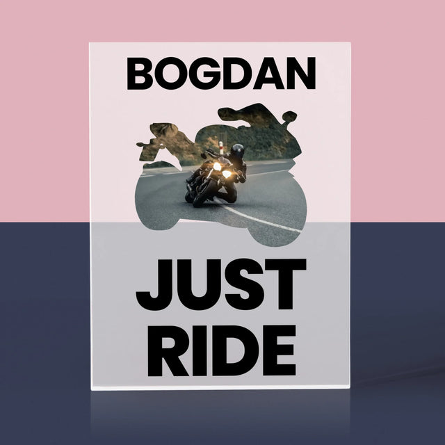 Formă Din Fotografii: Just Ride - Bloc Acrilic
