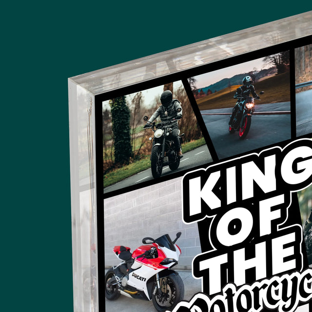 Colaj De Fotografii: King Of The Motorcycle - Bloc Acrilic