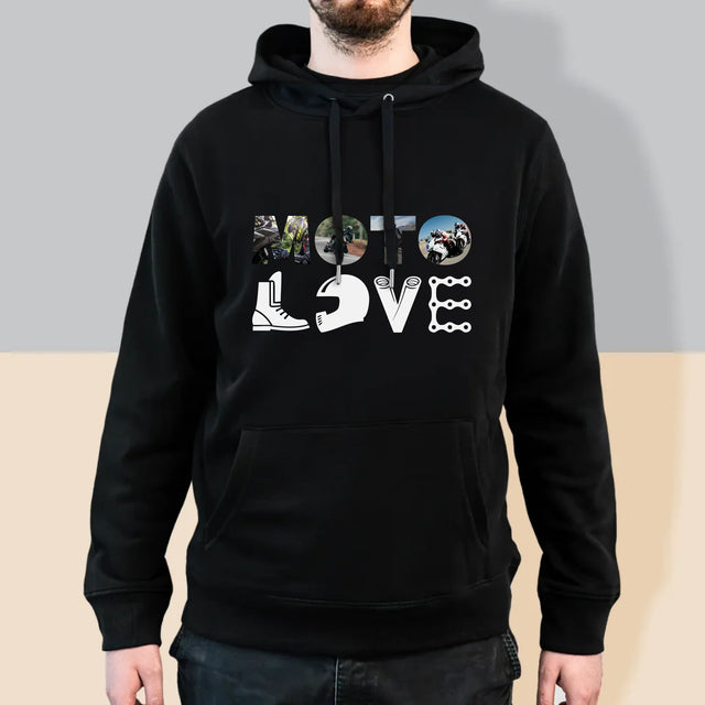 Cuvânt Din Fotografii: Motolove - Hanorac Cu Glugă Pentru Bărbați