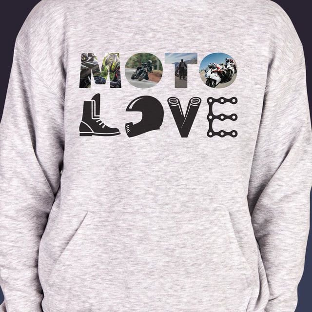 Cuvânt Din Fotografii: Motolove - Hanorac Cu Glugă Pentru Bărbați