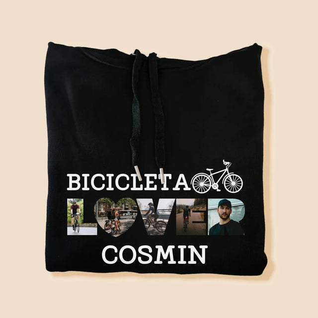 Cuvânt Din Fotografii: Bicicleta Lover - Hanorac Cu Glugă Pentru Bărbați