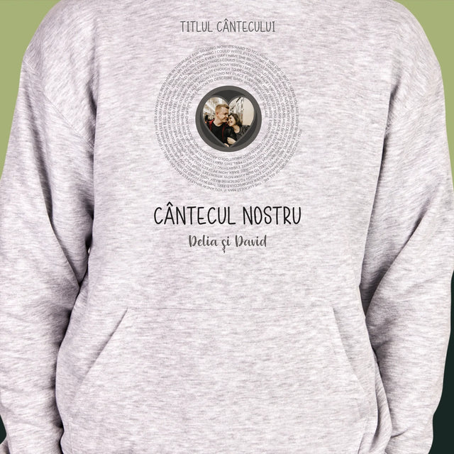 Fotografie Si Semnătură: Cântecul Nostru Cu Text - Hanorac Cu Glugă Pentru Bărbați