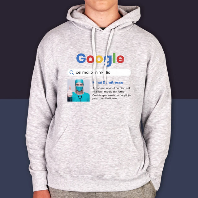 Fotografie Si Semnătură: Cel Mai Bun Medic Rezultat Google - Hanorac Cu Glugă Pentru Bărbați