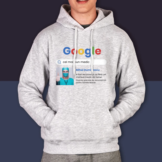 Fotografie Si Semnătură: Cel Mai Bun Medic Rezultat Google - Hanorac Cu Glugă Pentru Bărbați