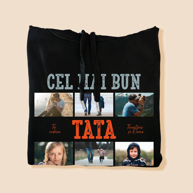 Colaj De Fotografii: Cel Mai Bun Tată Din Lume Fotografii - Hanorac Cu Glugă Pentru Bărbați