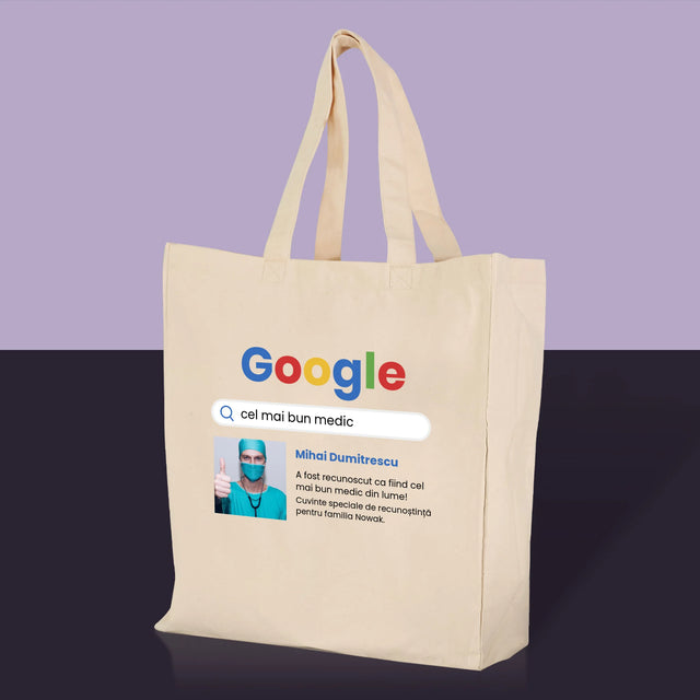 Fotografie Si Semnătură: Cel Mai Bun Medic Rezultat Google - Sacoșă De Pânză