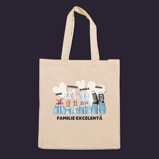Creator De Personaj: Familia Teniși - Sacoșă De Pânză