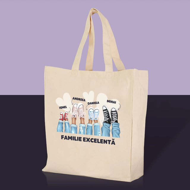 Creator De Personaj: Familia Teniși - Sacoșă De Pânză