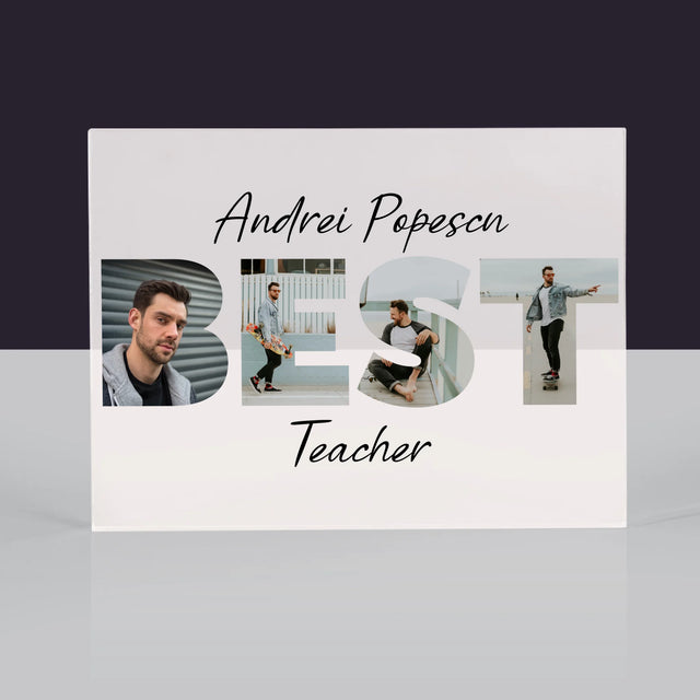 Cuvânt Din Fotografii: Best Teacher - Bloc Acrilic