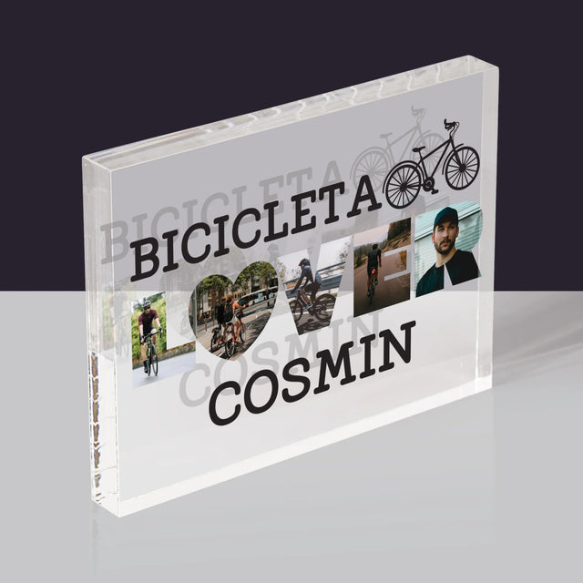 Cuvânt Din Fotografii: Bicicleta Lover - Bloc Acrilic
