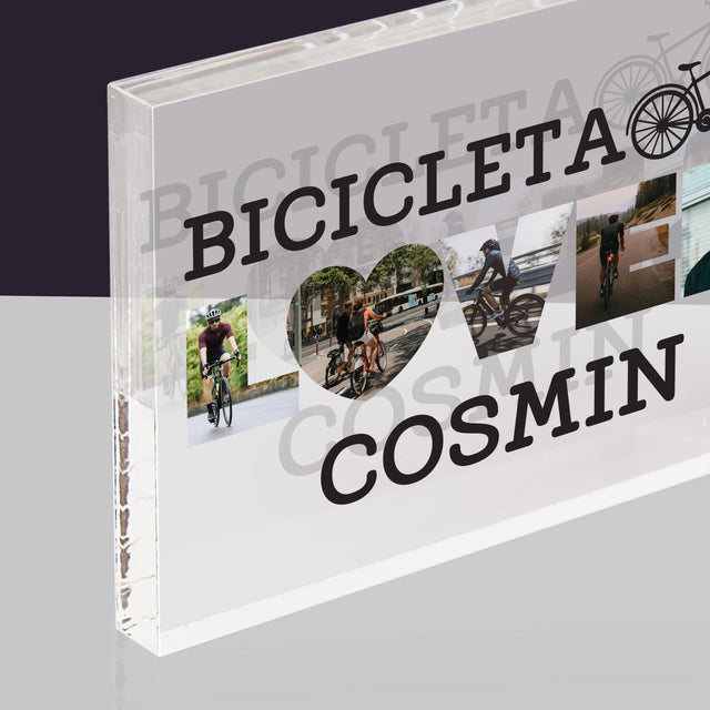 Cuvânt Din Fotografii: Bicicleta Lover - Bloc Acrilic