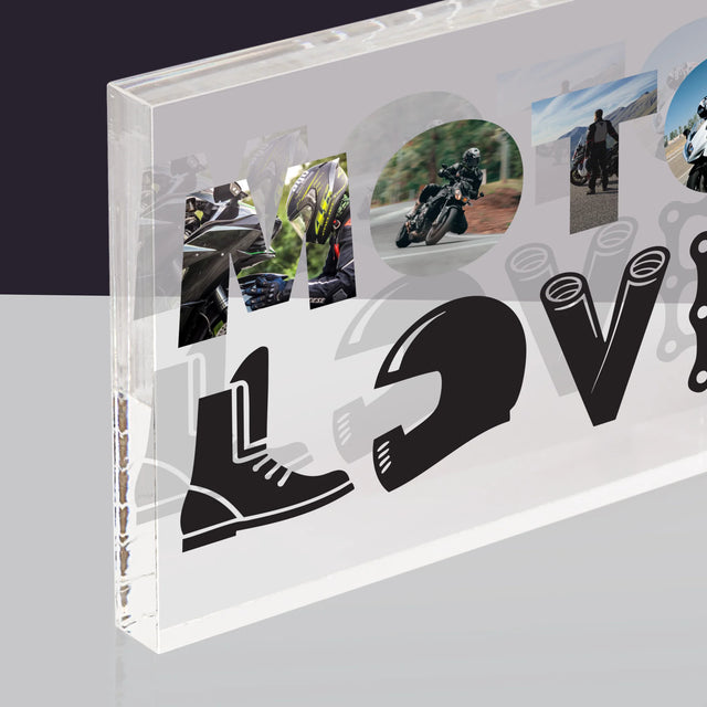 Cuvânt Din Fotografii: Motolove - Bloc Acrilic