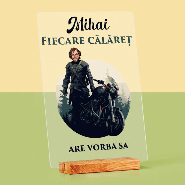 Personajul Tău: Fiecare Călăreț  - Imprimare Pe Sticlă Acrilică (Verticală)