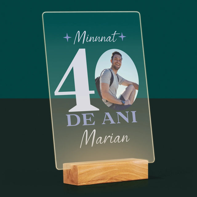 Fotografie Si Semnătură: Minunat La Vârsta De 40 De Ani - Imprimare Pe Sticlă Acrilică (Verticală)