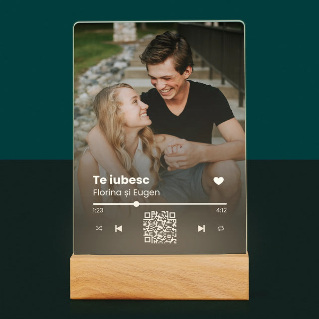 Fotografie Si Semnătură: Cântecul Vostru Cu Cod Qr - Imprimare Pe Sticlă Acrilică (Verticală)