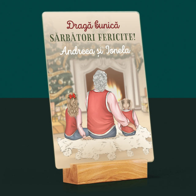 Creator De Personaj: Bunico, Sărbători Fericite - Imprimare Pe Sticlă Acrilică (Verticală)