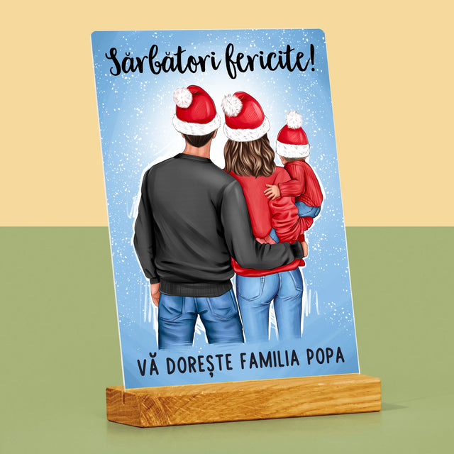 Creator De Personaj: Familia Sărbători - Imprimare Pe Sticlă Acrilică (Verticală)