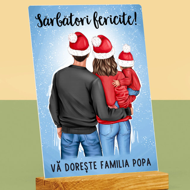 Creator De Personaj: Familia Sărbători - Imprimare Pe Sticlă Acrilică (Verticală)