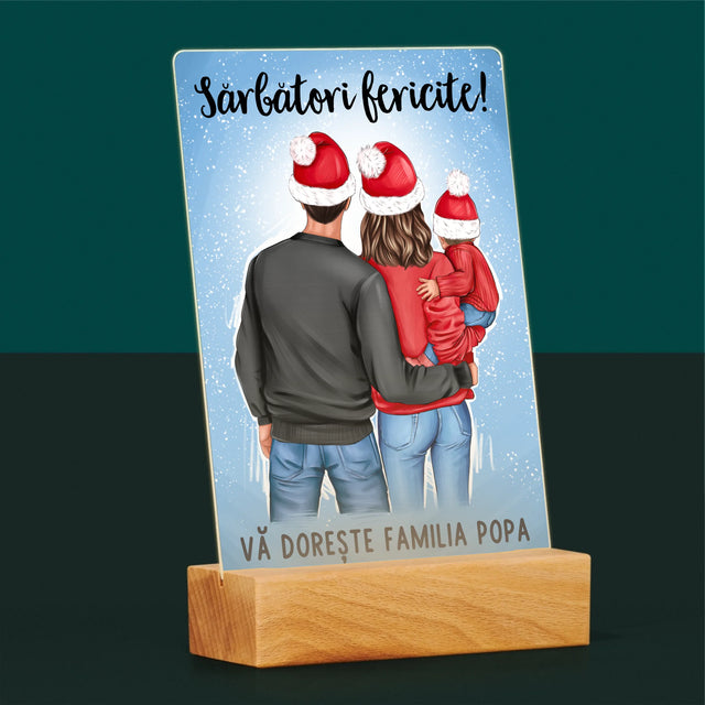 Creator De Personaj: Familia Sărbători - Imprimare Pe Sticlă Acrilică (Verticală)