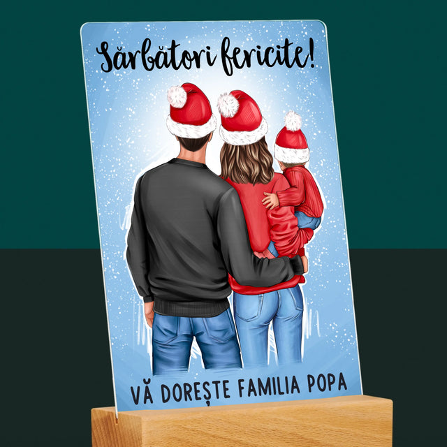 Creator De Personaj: Familia Sărbători - Imprimare Pe Sticlă Acrilică (Verticală)