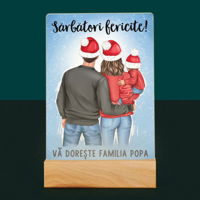 Creator De Personaj: Familia Sărbători - Imprimare Pe Sticlă Acrilică (Verticală)