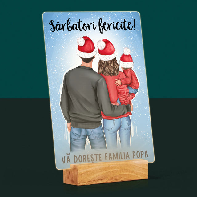 Creator De Personaj: Familia Sărbători - Imprimare Pe Sticlă Acrilică (Verticală)
