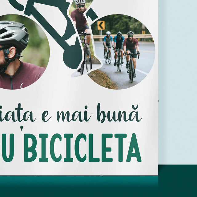 Formă Din Fotografii: Viața E Mai Bună Cu Bicicleta - Poster