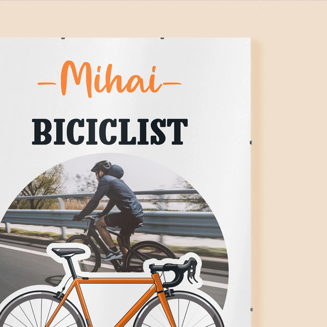 Fotografie Si Semnătură: Biciclist La Medalie - Poster
