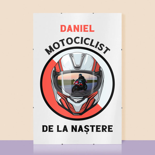 Fotografie Si Semnătură: Motociclist De La Naștere - Poster