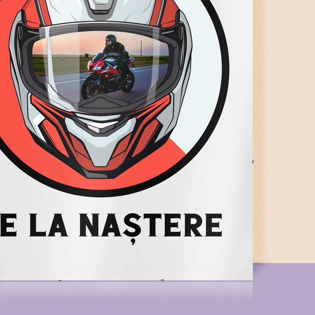 Fotografie Si Semnătură: Motociclist De La Naștere - Poster