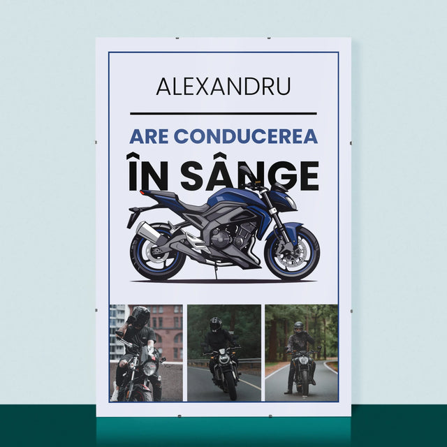 Colaj foto: Șofatul îi este în sânge - Poster personalizat | RO