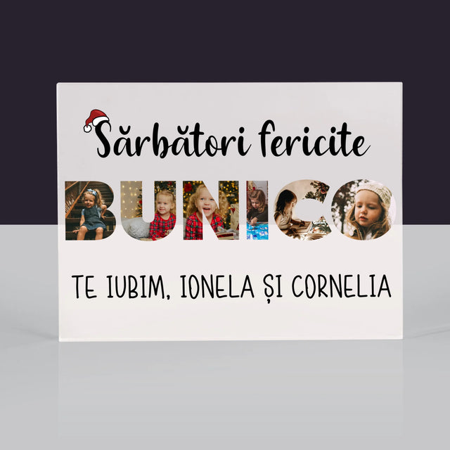 Cuvânt Din Fotografii: Sărbători Fericite Bunico - Bloc Acrilic