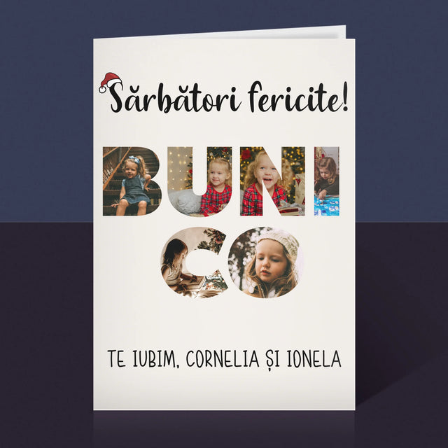 Cuvânt Din Fotografii: Sărbători Fericite Bunico - Card Cu Felicitări