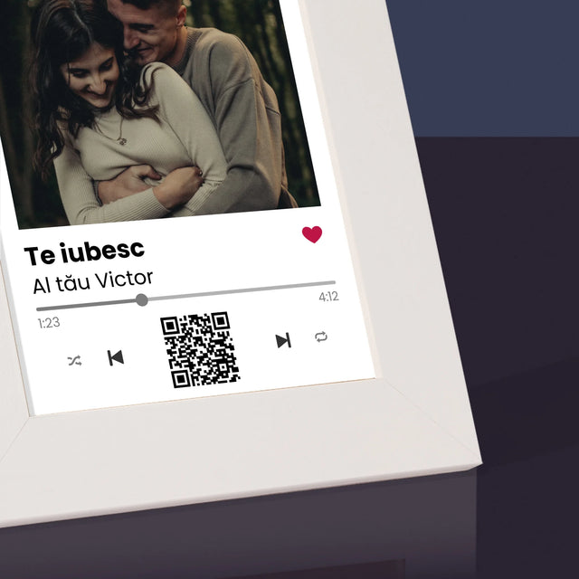 Fotografie Si Semnătură: Spotify Cu Cod Qr - Ramă Pentru Fotografii (Horizontală)