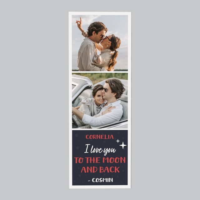 Colaj De Fotografii: To The Moon And Back - Magnet Pe Fregider
