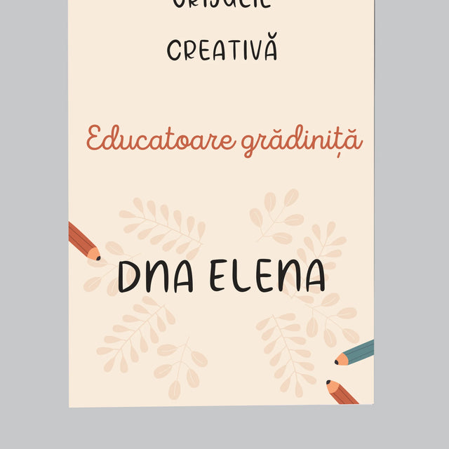 Fotografie Si Semnătură: Educatoare Grădiniță - Magnet Pe Fregider