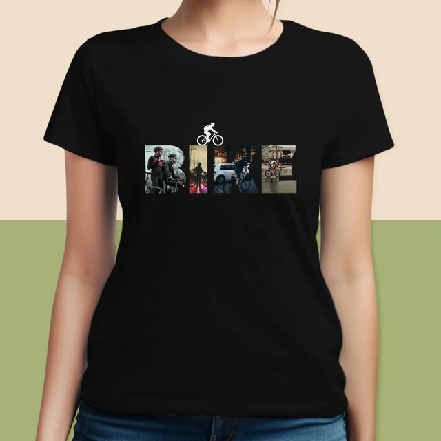 Cuvânt Din Fotografii: Bike - Tricou Pentru Femei